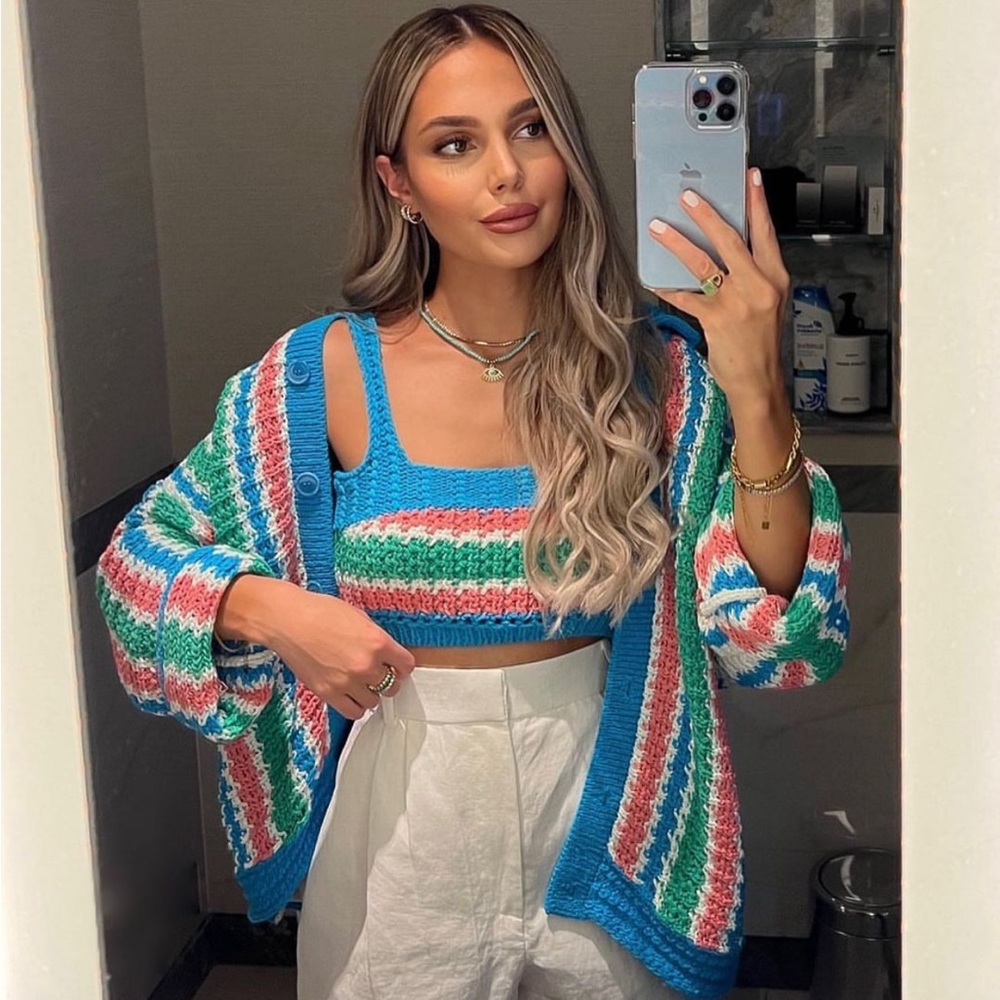 Zara Striped knit top